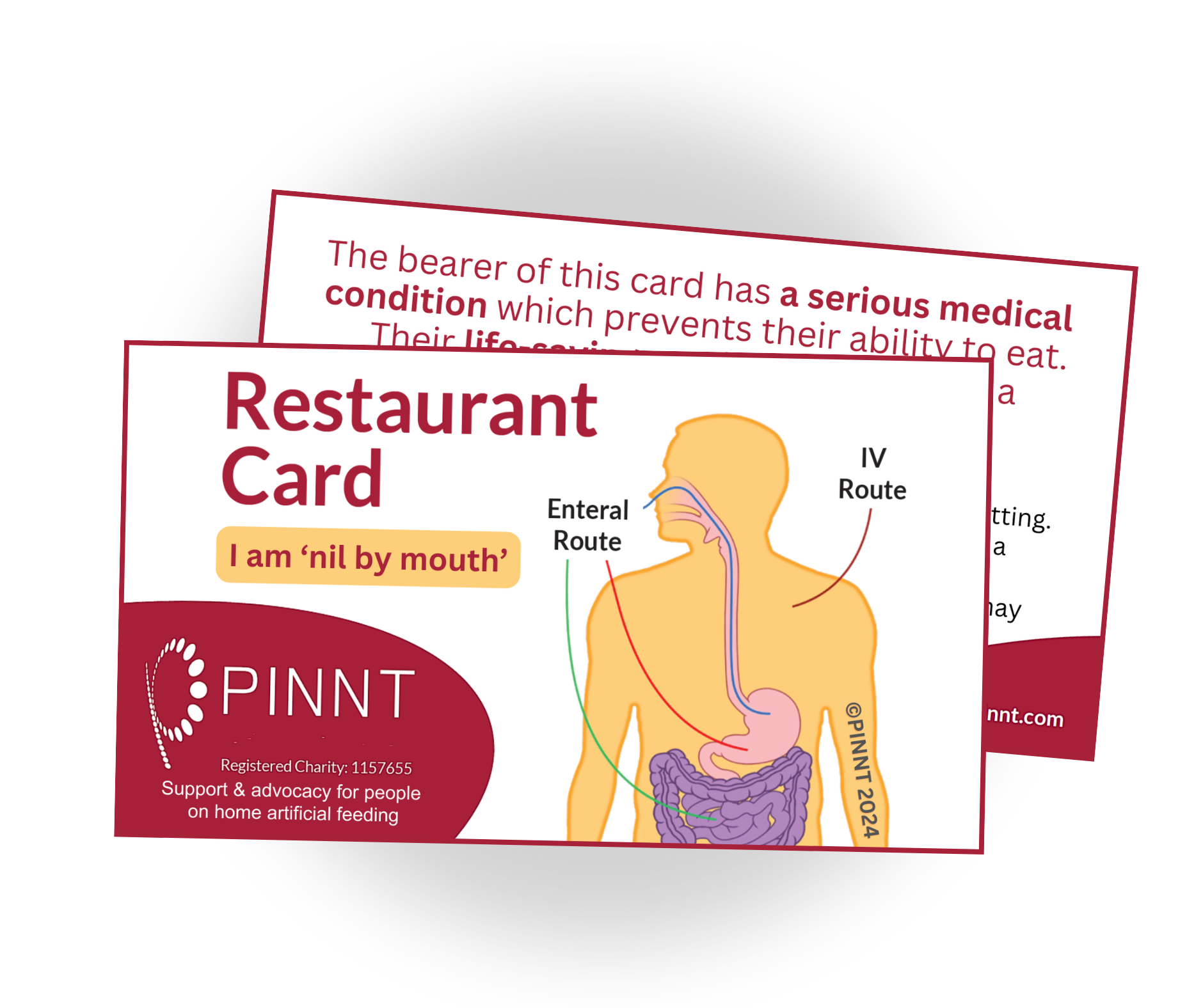 PINNT Restaurant Card – Nil by mouth: