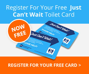'Just Can't Wait!' toilet card